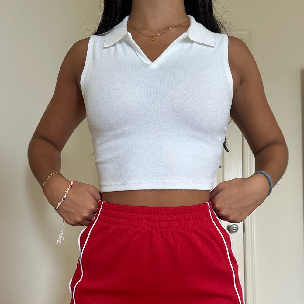 Aritzia collared tank top